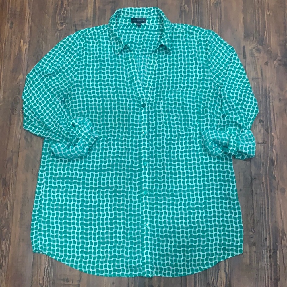 The Limited Button Blouse w/Roll Up Sleeve
